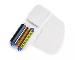 Zebra 106000-10L1 Media Kit (400 Cards with 1 Slot + 400 YMCO Prints) image