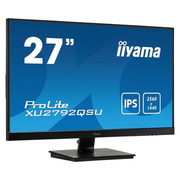 Moniteur iiyama ProLite XU2792QSU-B1 27 pouces, WQHD, IPS, 5 ms, 350 cd/m², HDMI/DisplayPort/USB