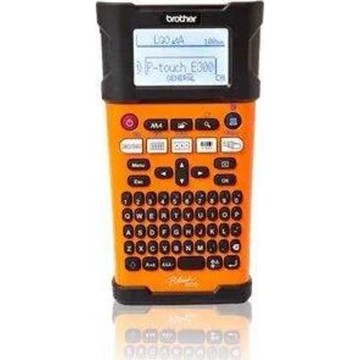 BROTHER MOBILE, PT-E300 INDUSTRIAL HANDHELD LEBELING TOOL W/ LI-ION BATTERY AND CARRYING CASE