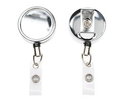 Chrome ID Badge Reels with Strap Clip (Pack of 50) image